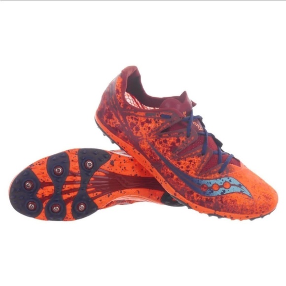 Saucony Carrera Orange Track Shoes - Picture 2 of 11
